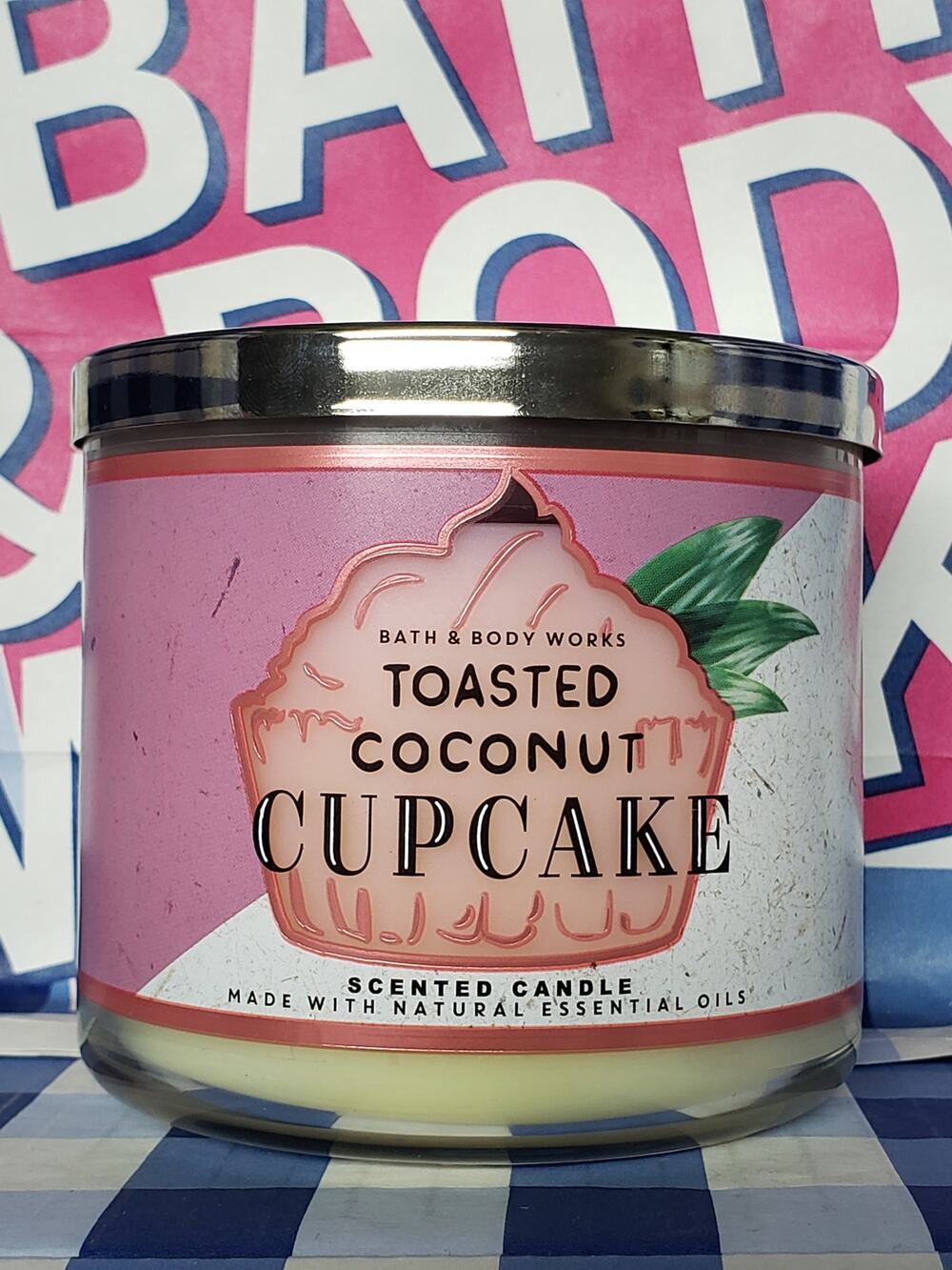 BBW Toasted Coconut Cupcake Large 3 Wick Candle Home Fragrance Decor